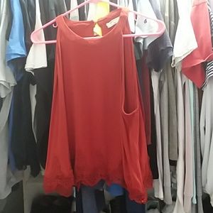 Burnt Orange blouse. Light & flowy!